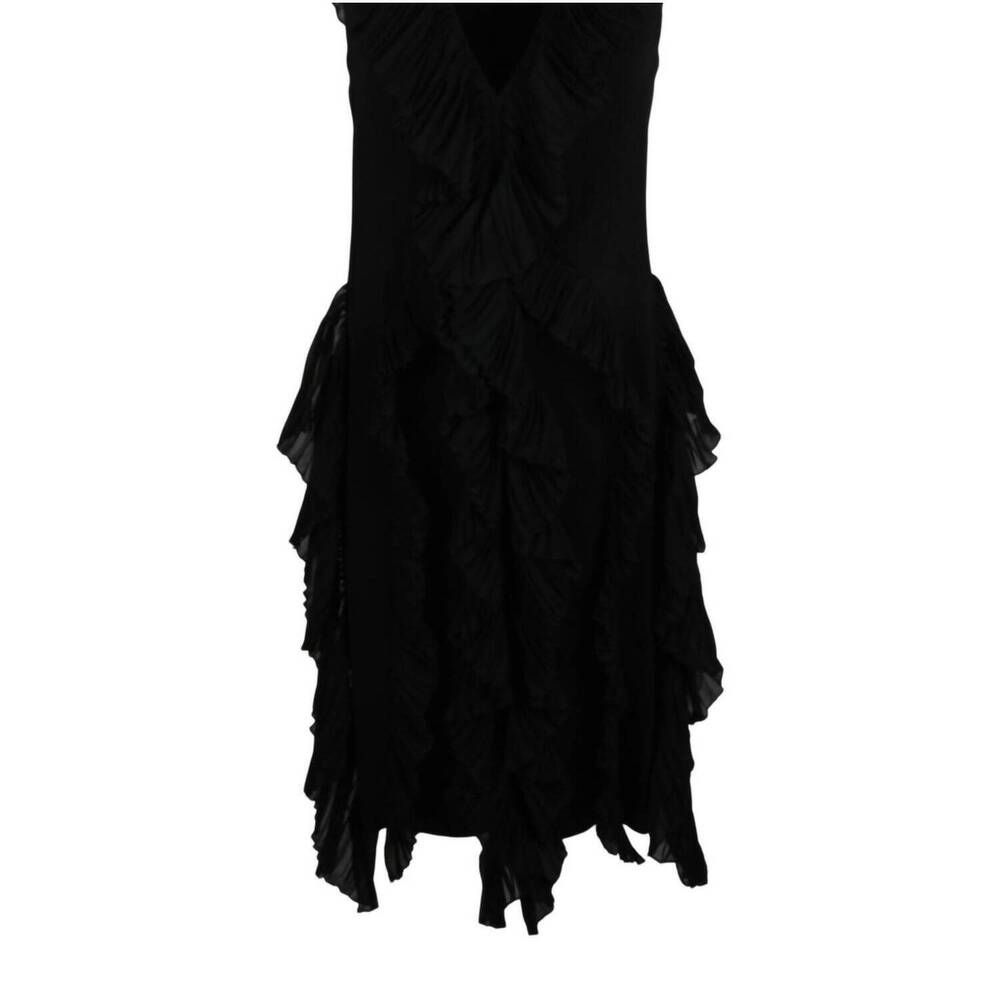 NEW BURBERRY women's sleeveless pleated silk dress in black